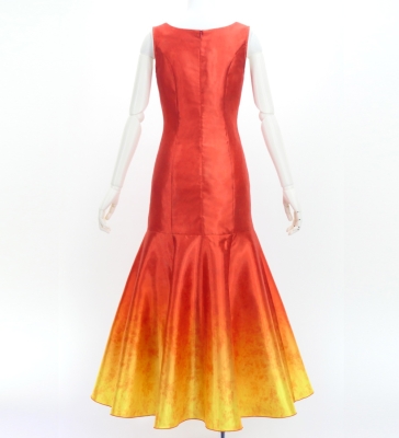 Hula Long Gradation Dress / Luxury Collection / Orange & Yellow / J3191orye