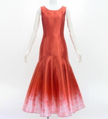 Hula Long Gradation Dress / Luxury Collection / Red & White / J3191rdwh