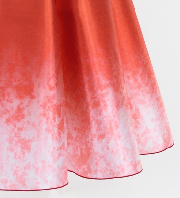 Hula Long Gradation Dress / Luxury Collection / Red & White / J3191rdwh