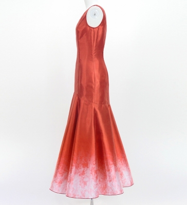 Hula Long Gradation Dress / Luxury Collection / Red & White / J3191rdwh