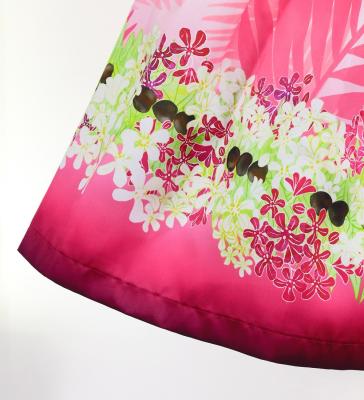 Hula Blouse & Pa'u Set-Up with Kukui Flower & Kukui Nut Lei Print / Luxury Collection / Pink / J3194pi