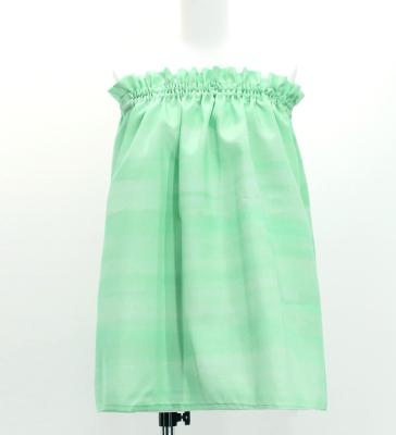 Hula Blouse & Double Pa'u Set-Up with Hawaiian Flower & Sea Print / Luxury Collection / J3196-5