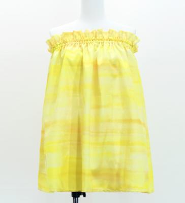 Hula Blouse & Double Pa'u Set-Up with Hawaiian Flower & Sea Print / Luxury Collection / J3196-4