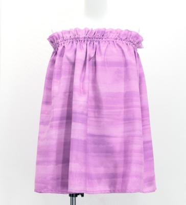 Hula Blouse & Double Pa'u Set-Up with Hawaiian Flower & Sea Print / Luxury Collection / J3196-1