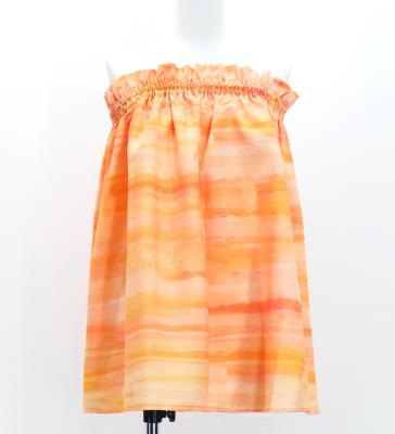 Hula Blouse & Double Pa'u Set-Up with Hawaiian Flower & Sea Print / Luxury Collection / J3196-3