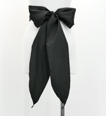 Hula Long Shantung Circular Skirt / Luxury Collection / Black / J3201-13