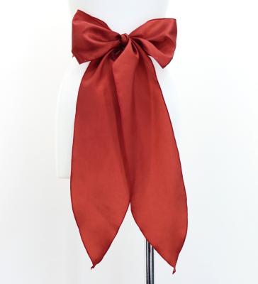 Hula Long Shantung Circular Skirt / Luxury Collection / Dark Red 2 / J3201-14
