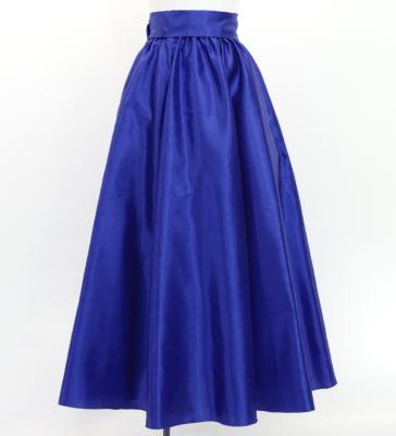 Hula Long Shantung Circular Skirt / Luxury Collection / Royal Blue / J3201-15
