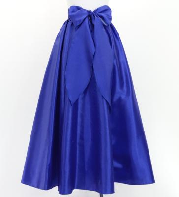 Hula Long Shantung Circular Skirt / Luxury Collection / Royal Blue / J3201-15