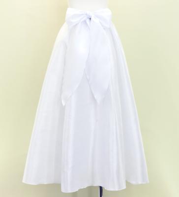Hula Long Shantung Circular Skirt / Luxury Collection / White / J3201-16