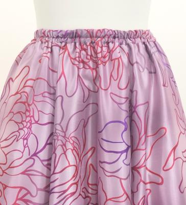 Hula Long Circular Skirt with Protea / Luxury Collection / Pink / J3201-20