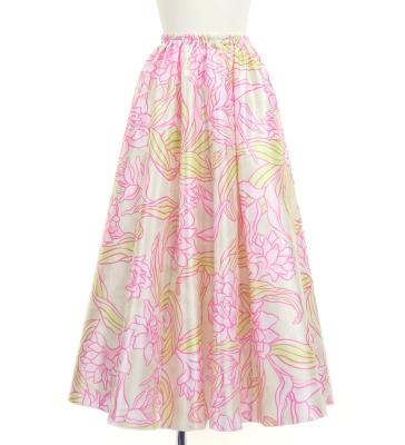 Hula Long Circular Skirt with Tube Rose / Luxury Collection / Light Pink / J3201-24
