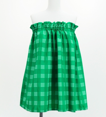 Hula Blouse & Pa'u Set-Up with Palaka & Lei Print / Luxury Collection / Green / J3204gr