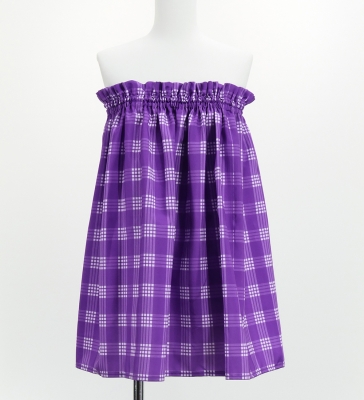 Hula Blouse & Pa'u Set-Up with Palaka & Lei Print / Luxury Collection / Purple / J3204pu