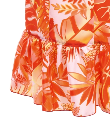 Hula Koshibo Frill Dress / Luxury Collection / Orange Red / J3205orrd