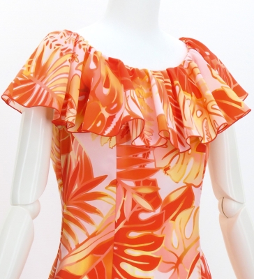 Hula Koshibo Frill Dress / Luxury Collection / Orange Red / J3205orrd