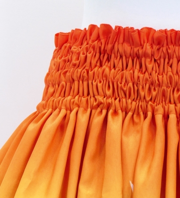 Hula Shantung Pa'u Skirt with Hawaiian Flower Print / Luxury Collection / J3221-3