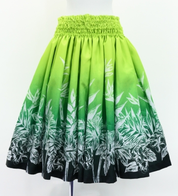 Hula Blouse & Pa'u Set-Up with Hawaiian Flower Print / Luxury Collection / J3222-6