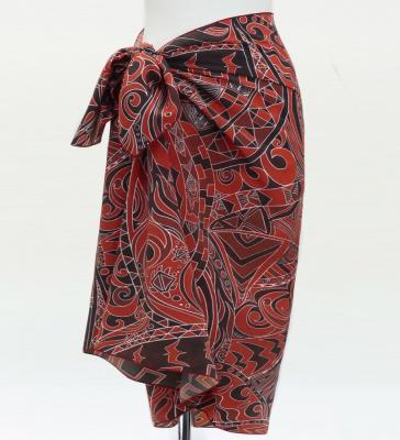 Hula Short Pareo / Kahiko & Moana / Red / J3225-17