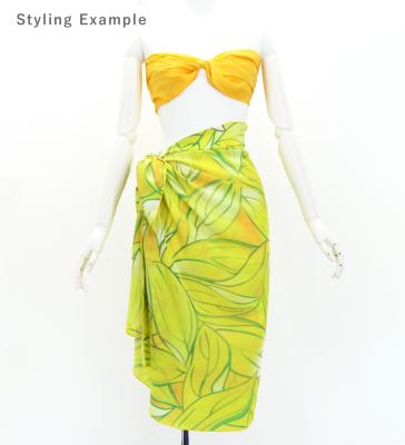 Hula Short Pareo / Ti Leaf / Yellow / J3225-23