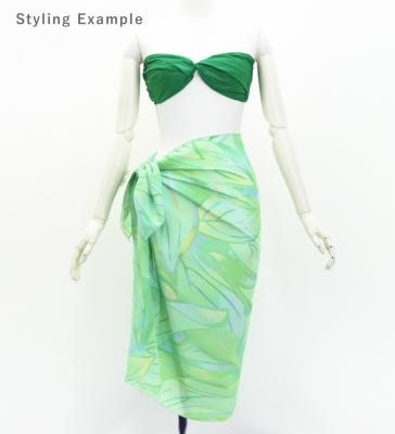 Hula Short Pareo / Ti Leaf / Turquoise Blue / J3225-24