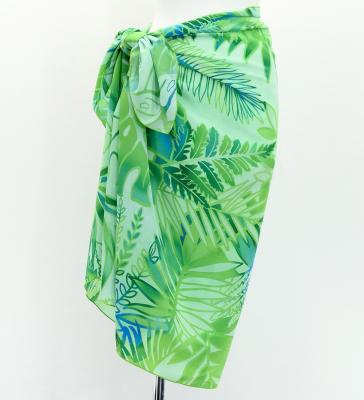 Hula Short Pareo / Hawaiian Leaf / Green / J3225-3