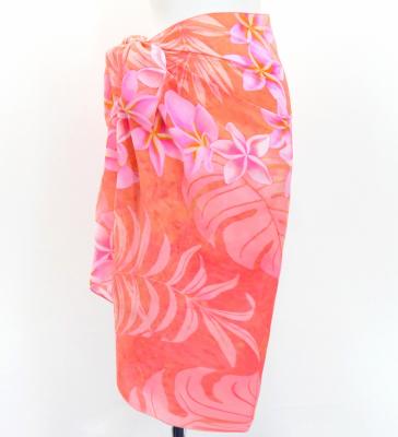 Hula Short Pareo / Plumeria Lei / Pink / J3225-5