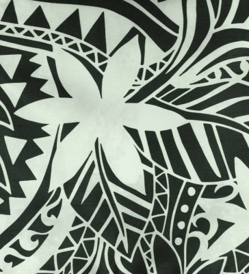 Tahitian Shantung Skirt with Heliconia Print / Luxury Collection / Gray / J3226-1