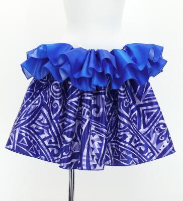 Tahitian Shantung Skirt with Kahiko Print / Luxury Collection / Purple / J3226-20