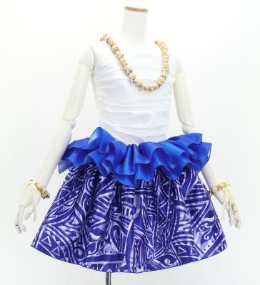 Tahitian Shantung Skirt with Kahiko Print / Luxury Collection / Purple / J3226-20