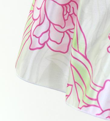 Tahitian Shantung Skirt with Tuberose Print / Luxury Collection / Light Pink / J3226-2