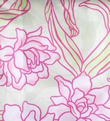 Tahitian Shantung Skirt with Tuberose Print / Luxury Collection / Light Pink / J3226-2
