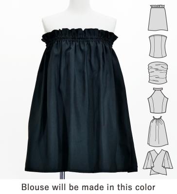 Hula Set up with Cattleya Lei Print / Luxury Collection / Black / J3228bk