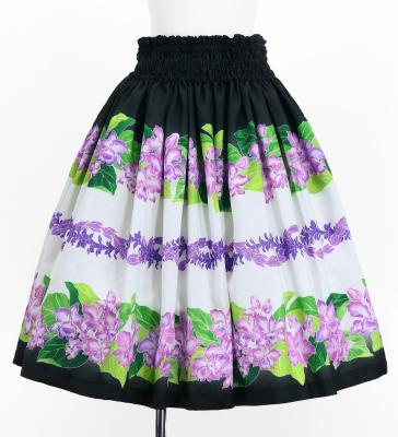 Hula Set up with Cattleya Lei Print / Luxury Collection / Black / J3228bk