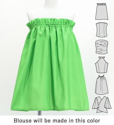 Hula Set up with Cattleya Lei Print / Luxury Collection / Green / J3228gr