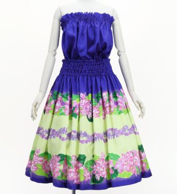 Hula Set up with Cattleya Lei Print / Luxury Collection / Purple / J3228pu