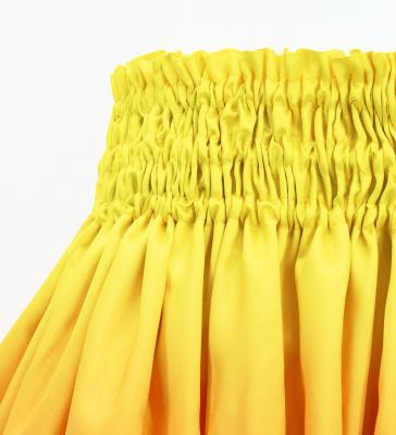 Hula Shantung Pa'u Skirt with Hawaiian Flower & Leaf Print / Luxury Collection / J3255-3