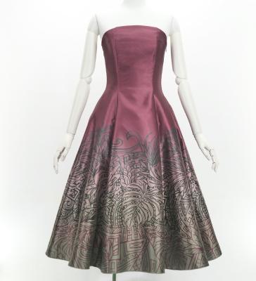 Hula Midi Dress with Monstera & Kahiko Print / Luxury Collection / J3257-1