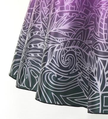 Hula Midi Dress with Monstera & Kahiko Print / Luxury Collection / J3257-2