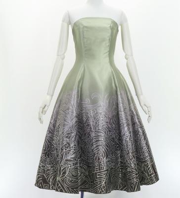 Hula Midi Dress with Monstera & Kahiko Print / Luxury Collection / J3257-3