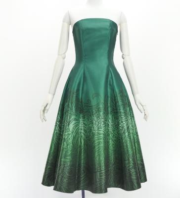 Hula Midi Dress with Monstera & Kahiko Print / Luxury Collection / J3257-5