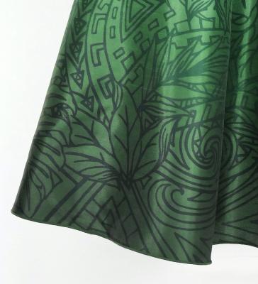 Hula Midi Dress with Monstera & Kahiko Print / Luxury Collection / J3257-5