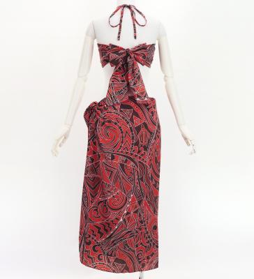 Koshibo Bra Top & Short Pareo / Kahiko & Moana / Red / J3259-17