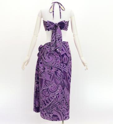 Koshibo Bra Top & Short Pareo / Kahiko & Moana / Purple / J3259-18