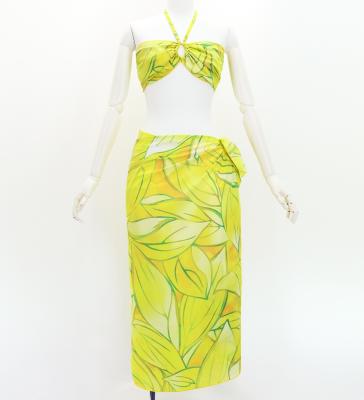 Koshibo Bra Top & Short Pareo / Ti Leaf / Yellow / J3259-23