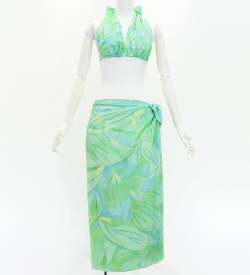 Koshibo Bra Top & Short Pareo / Ti Leaf / Turquoise Blue / J3259-24