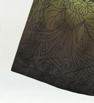 Hula Blouse & Pa'u Set-Up with Monstera & Kahiko Print / Luxury Collection / J3260-3