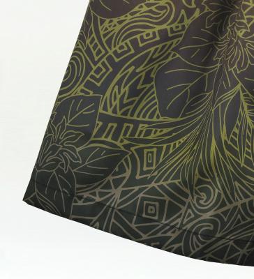 Hula Blouse & Pa'u Set-Up with Monstera & Kahiko Print / Luxury Collection / J3260-4