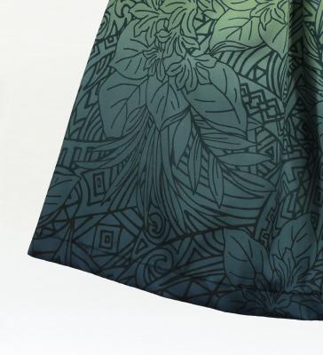 Hula Blouse & Pa'u Set-Up with Monstera & Kahiko Print / Luxury Collection / J3260-6