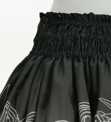 Hula Blouse & Pa'u Set-Up with Monstera & Kahiko Print / Luxury Collection / J3260-8